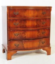 GEORGE III REVIVAL MAHOGANY SERPENTINE FRONT CHEST OF DRAWERS