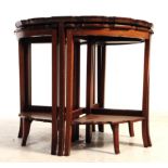QUEEN ANNE QUARTETTO FLAME MAHOGANY NEST OF TABLES