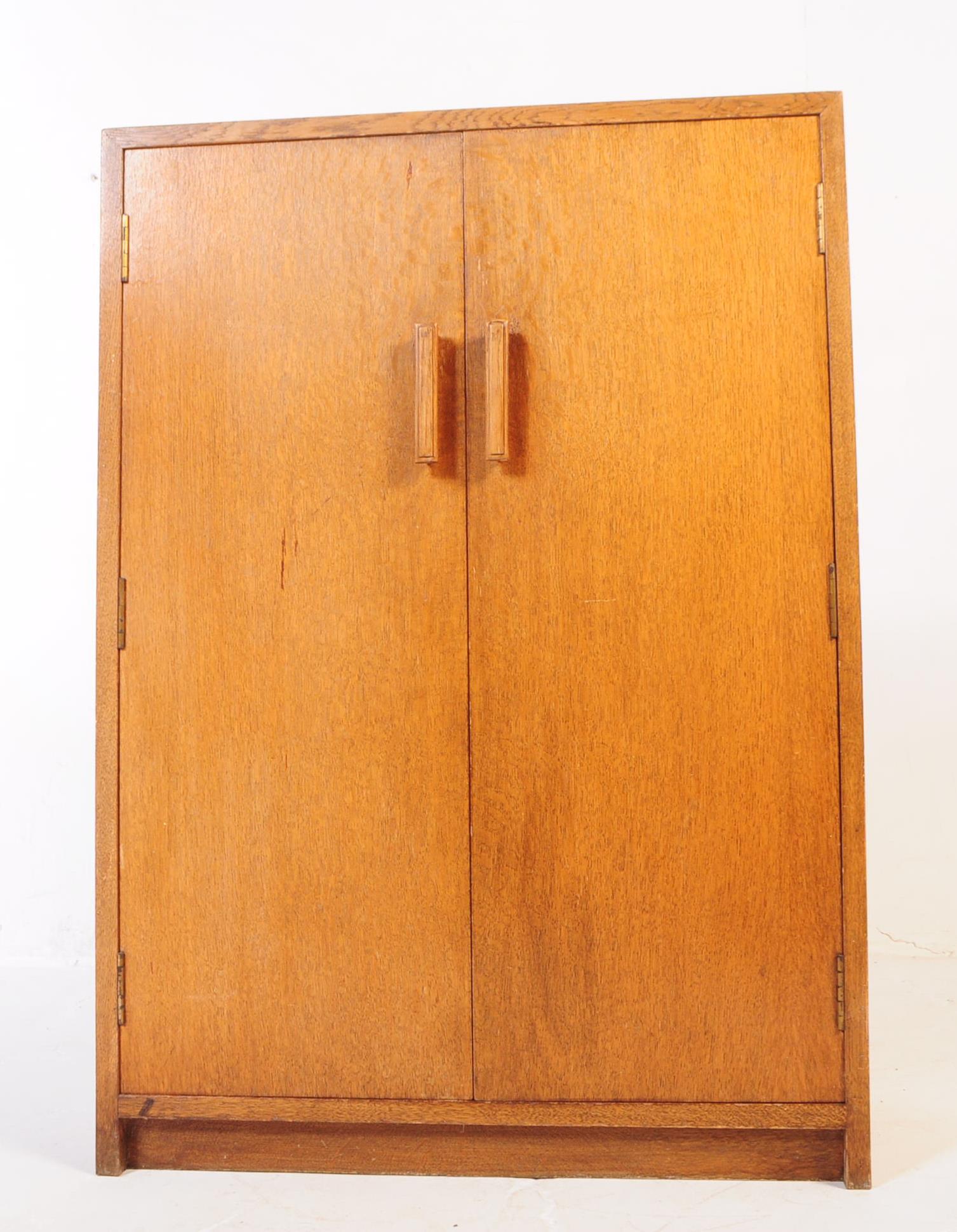 MID 20TH CENTURY OAK SCHOOL CUPBOARD CABINET