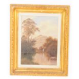 19TH CENTURY VICTORIAN GILT FRAMED OIL PAINTING BY F.LYNNE