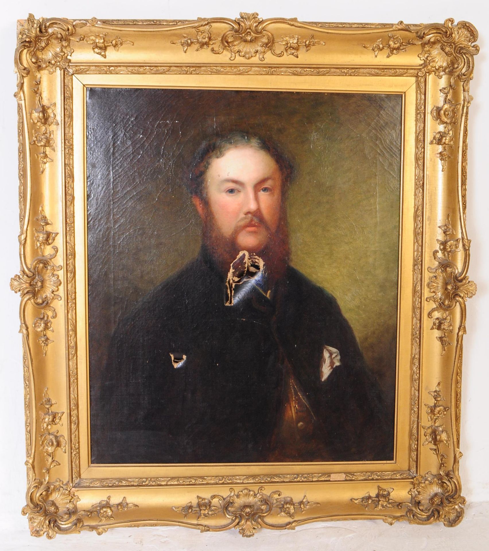 TWO 19TH CENTURY VICTORIAN OIL ON CANVAS PORTRAITS - Image 2 of 13