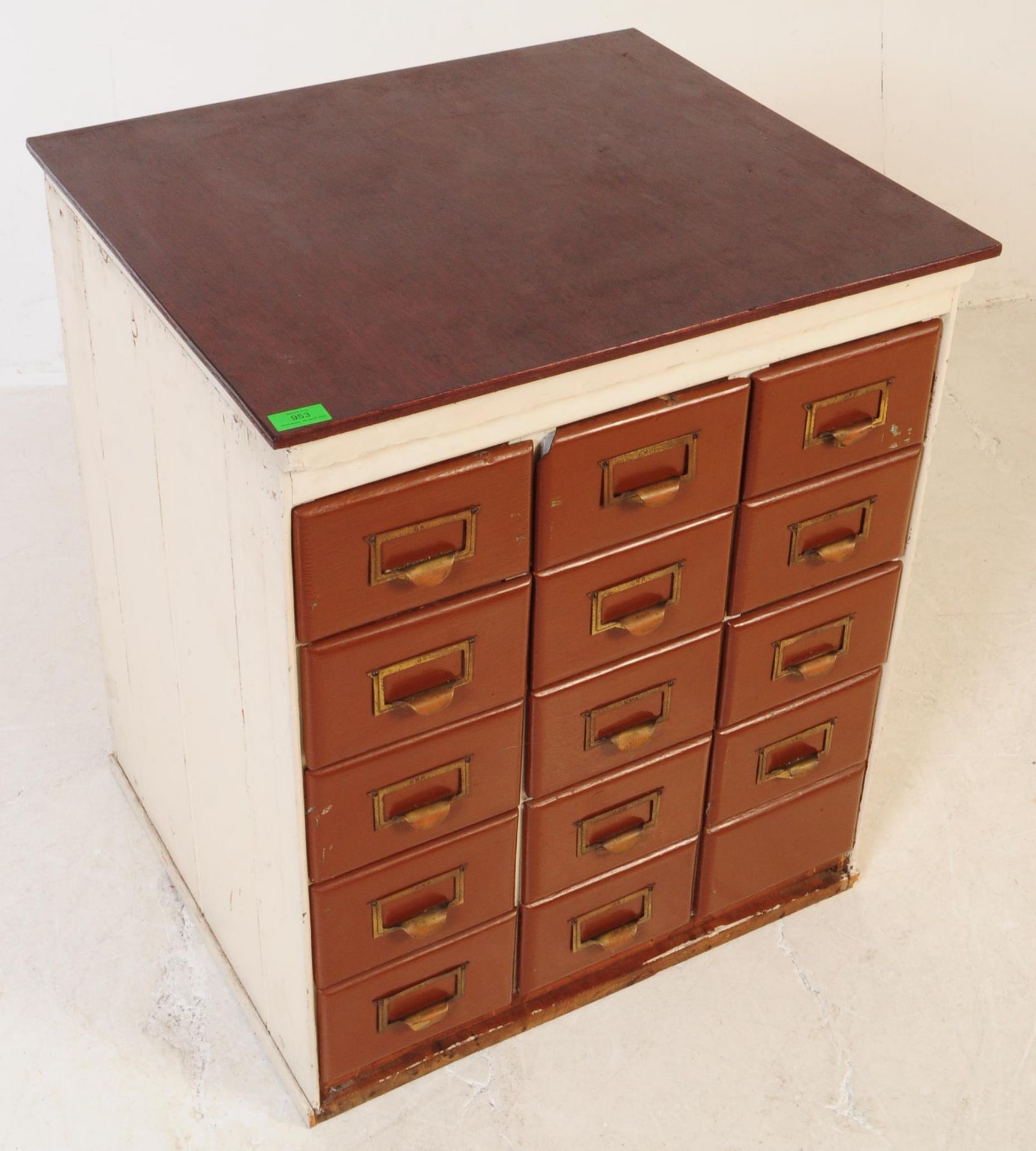 EARLY 20TH CENTURY GWR PAINTED FILING CABINET - Bild 2 aus 7