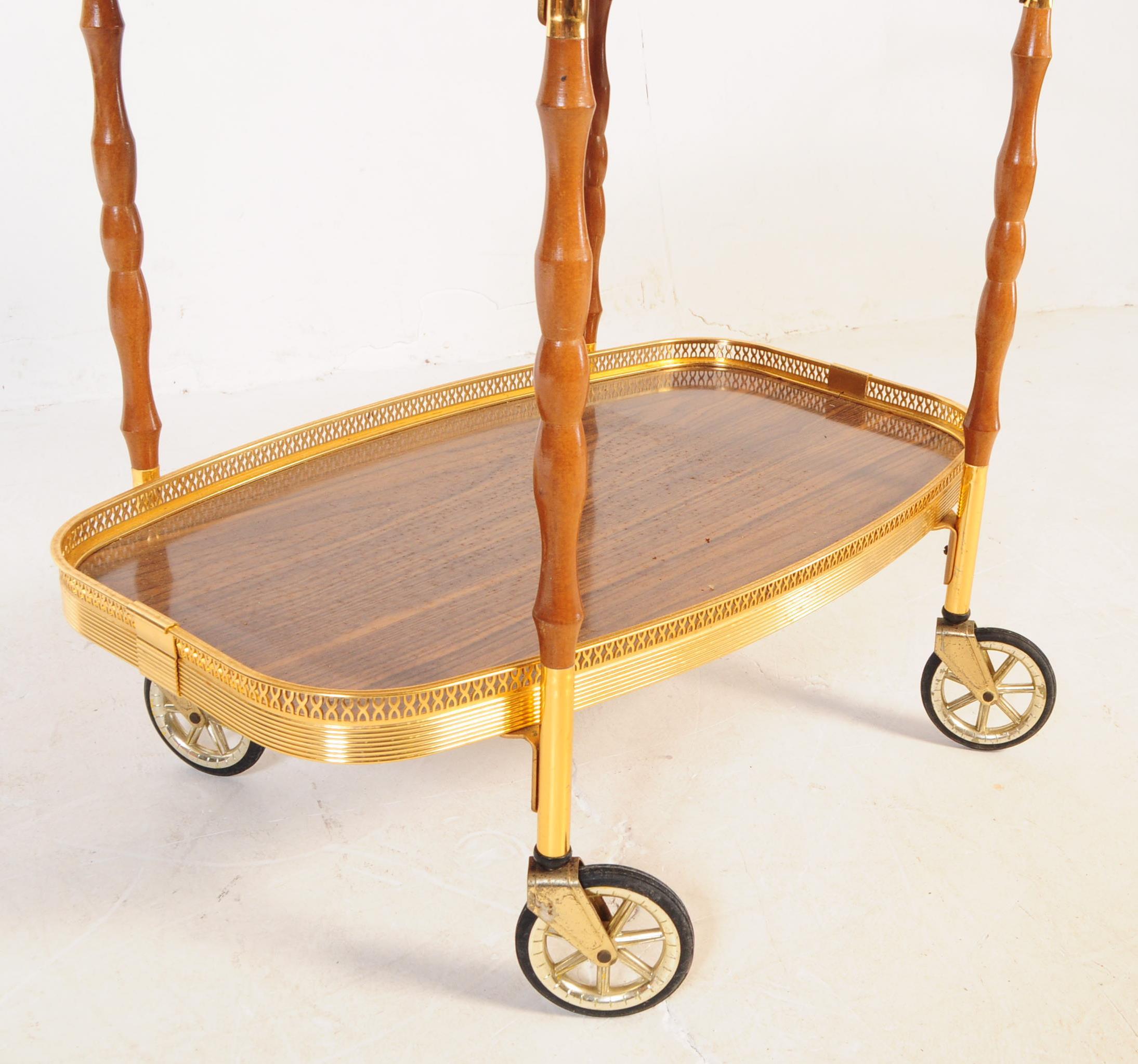 1970S GILT FRAME TWO TIER DRINKS TROLLEY - Image 9 of 14