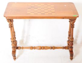 19TH CENTURY VICTORIAN SIDE GAMES TABLE