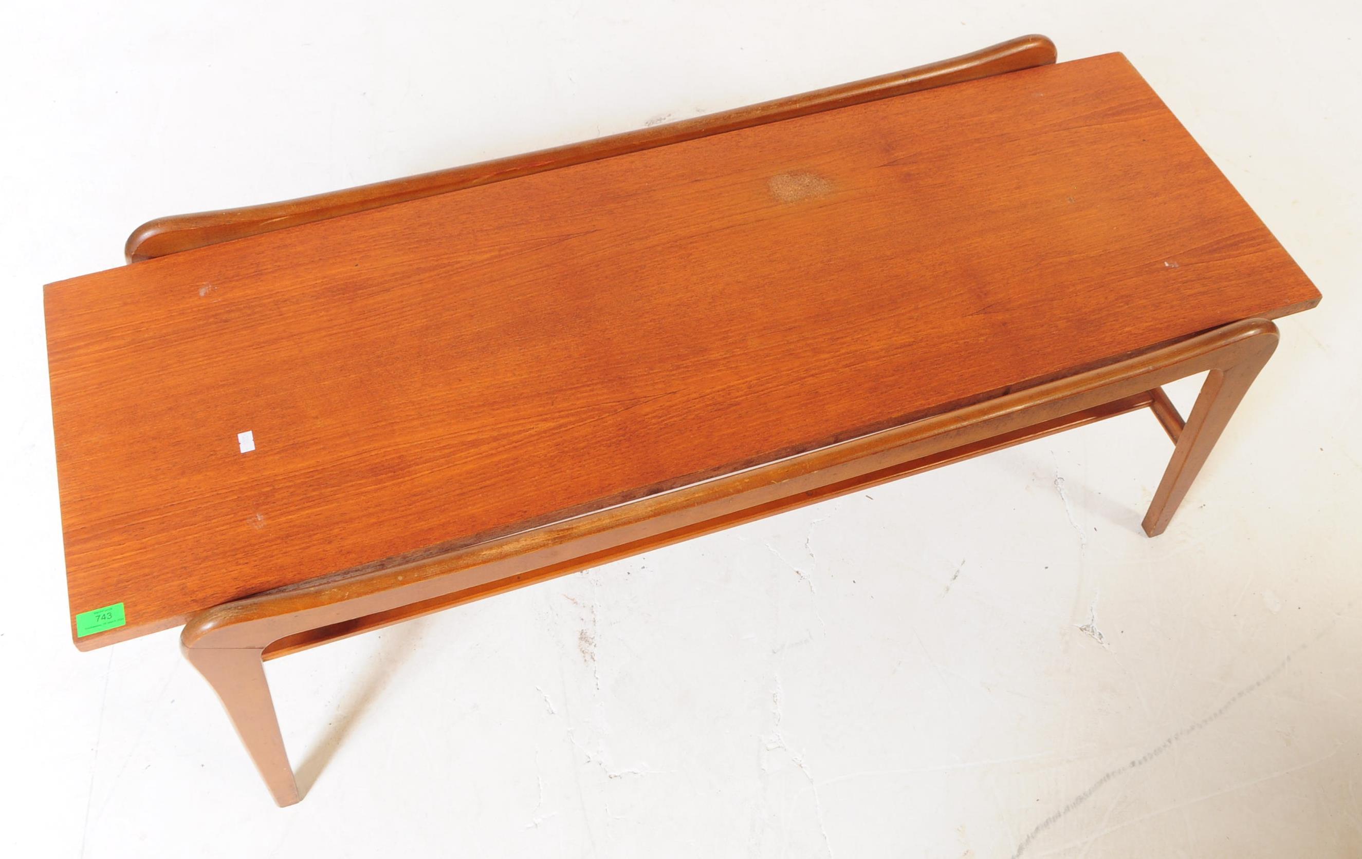 BRITISH MODERN DESIGN - MID 20TH CENTURY TEAK COFFEE TABLE - Image 2 of 4