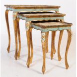 19TH CENTURY HAND PAINTED ITALIAN NEST OF TABLES