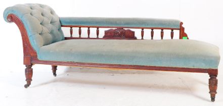 19TH CENTURY VICTORIAN MAHOGANY CHAISE LONGUE DAYBED