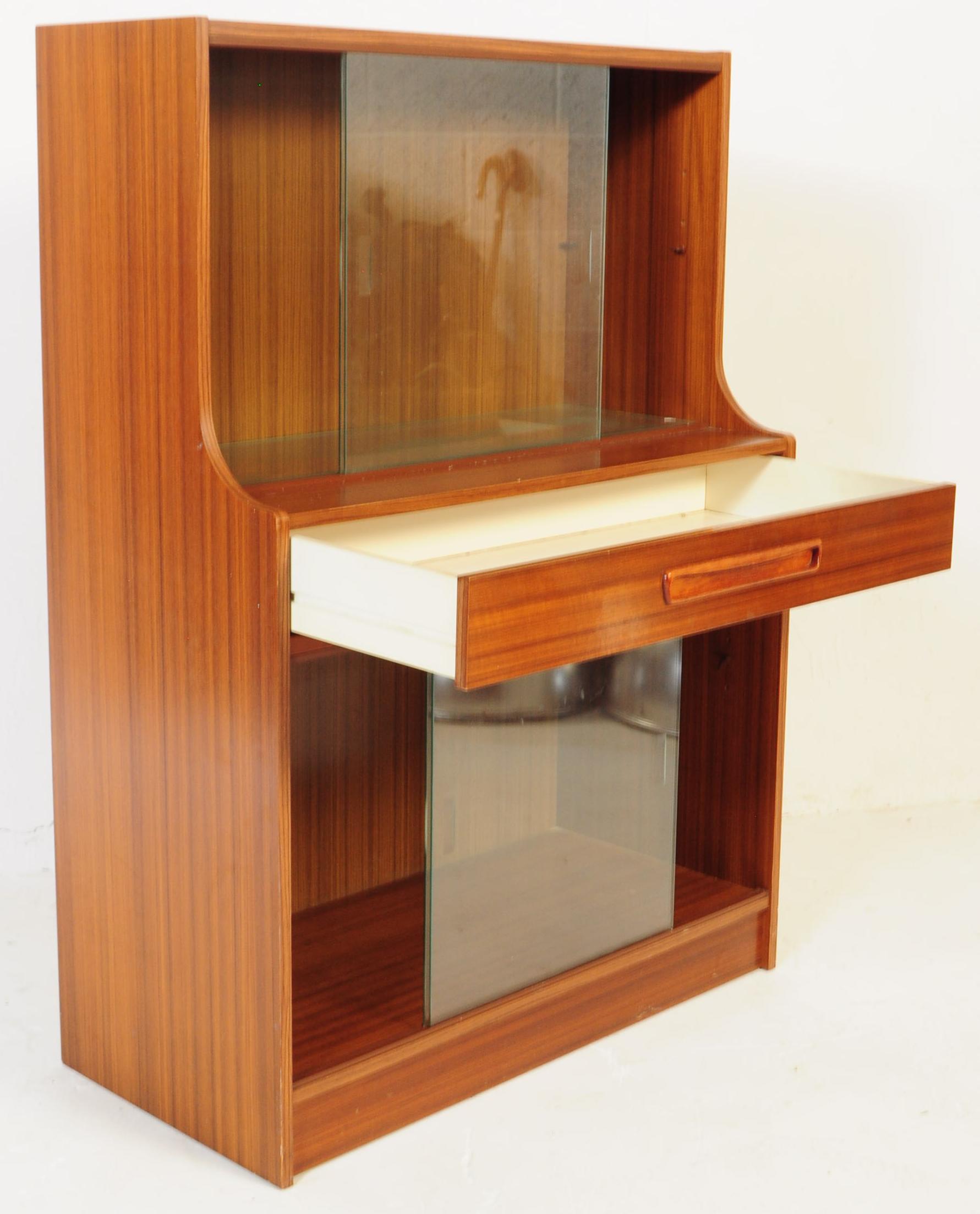 AVALON - MID CENTURY TEAK GLAZED DISPLAY CABINET - Image 3 of 5