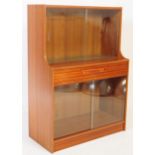 AVALON - MID CENTURY TEAK GLAZED DISPLAY CABINET