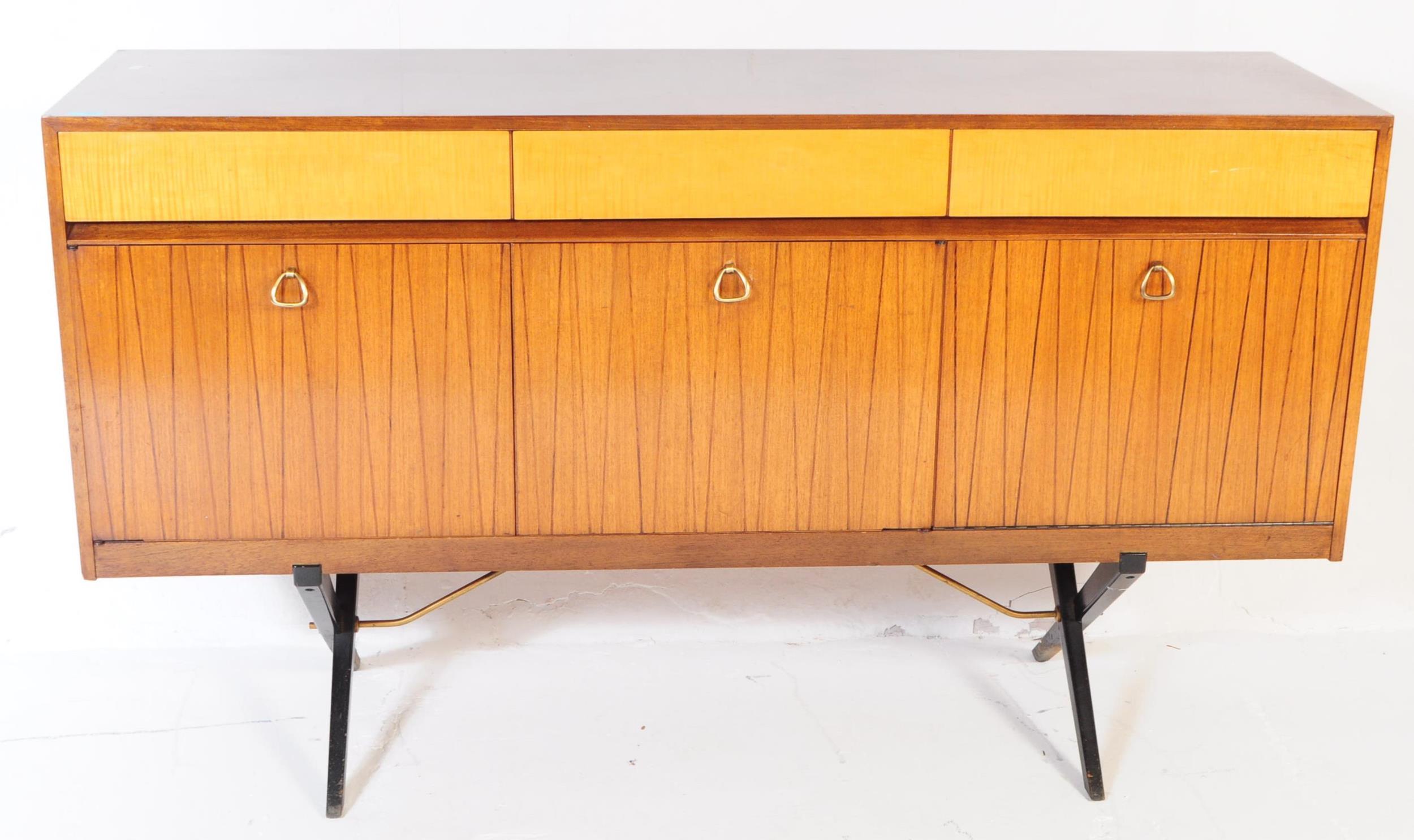 WRIGHTON - MID CENTURY TEAK AND SATINWOOD SIDEBOARD - Image 2 of 9