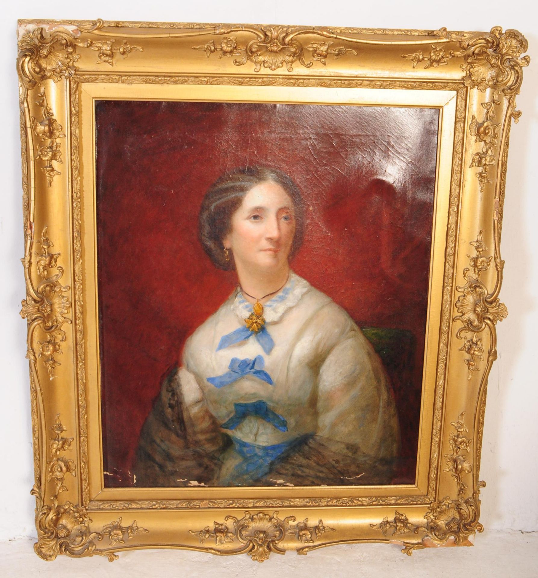 TWO 19TH CENTURY VICTORIAN OIL ON CANVAS PORTRAITS - Image 7 of 13