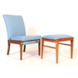 PARKER KNOLL - MID 20TH CENTURY EASY LOW CHAIR W/ FOOTSTOOL