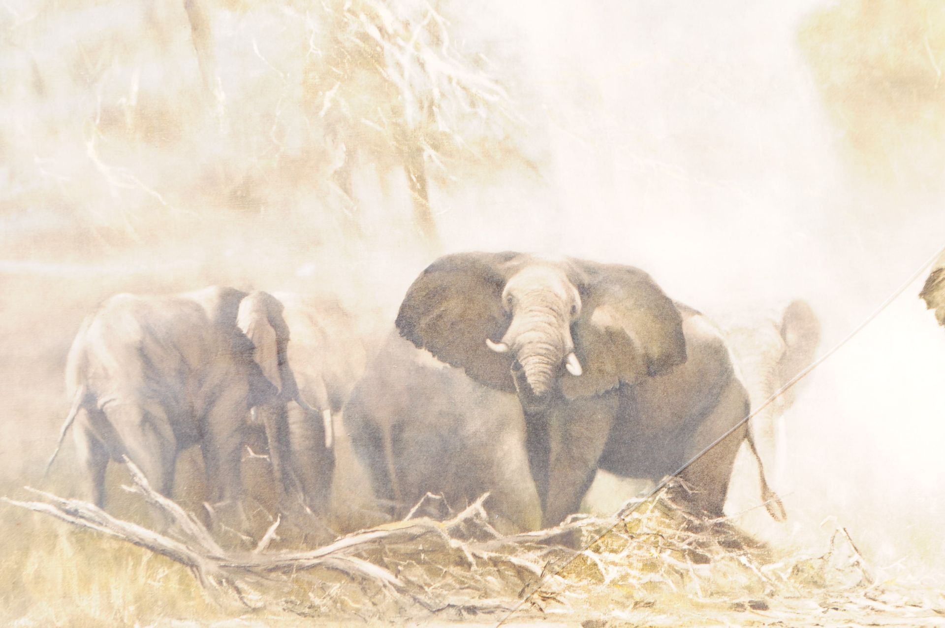 DAVID SHEPHERD PRINT TITLED 'ELEPHANTS AT AMBOSELI' FRAMED - Bild 3 aus 5