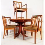 G PLAN / PARKER KNOLL - TEAK DINING TABLE WITH SIX CHAIRS