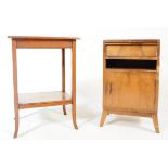 ART DECO BEDSIDE TABLE & OAK WOOD SIDE OCCASSIONAL TABLE