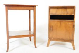 ART DECO BEDSIDE TABLE & OAK WOOD SIDE OCCASSIONAL TABLE