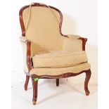 FRENCH INSPIRED EARLY 20TH CENTURY WALNUT SALON ARMCHAIR