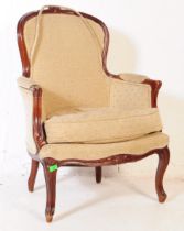 FRENCH INSPIRED EARLY 20TH CENTURY WALNUT SALON ARMCHAIR