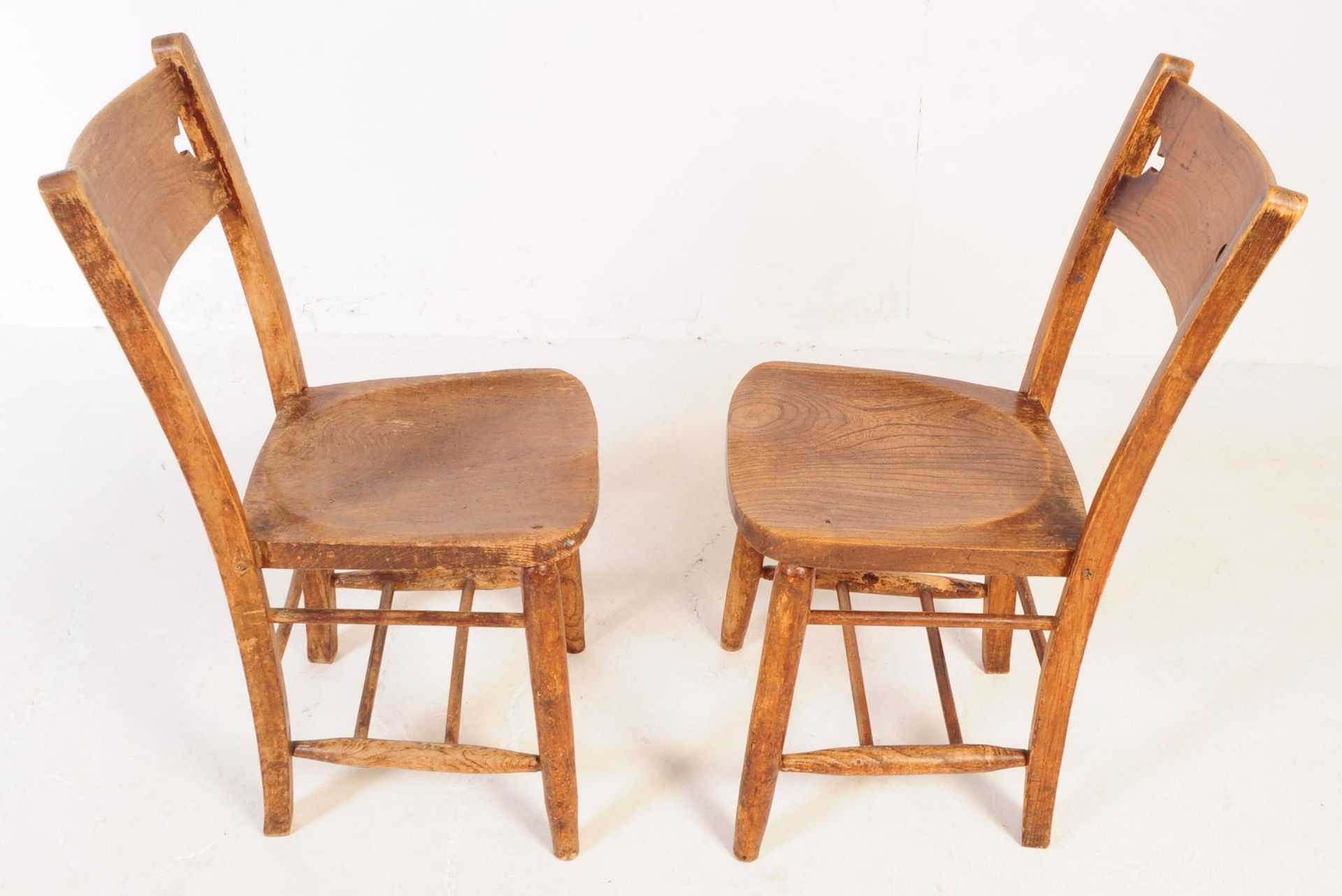 SET OF SIX VICTORIAN BEECH & ELM WINDSOR DINING CHAIRS - Image 4 of 8