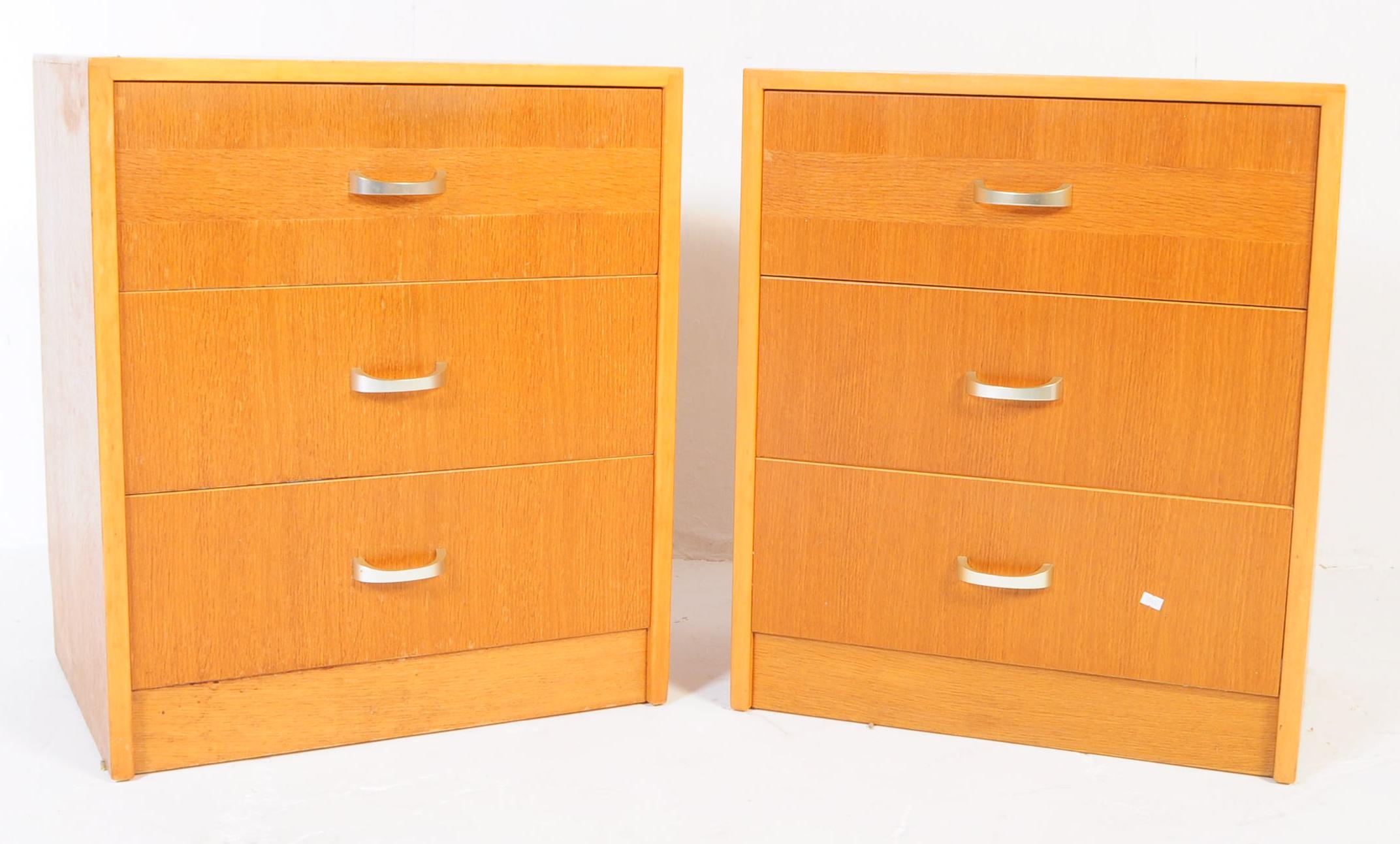 HERBERT GIBBS - PAIR OF RETRO MID CENTURY CHEST OF DRAWERS