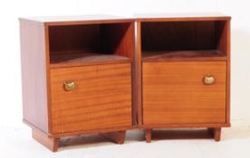 AVALON - PAIR OF MID CENTURY BEDSIDE CUPBOARDS