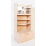 LATE 20TH CENTURY BLOND / LIMED OAK G-PLAN DISPLAY CABINET