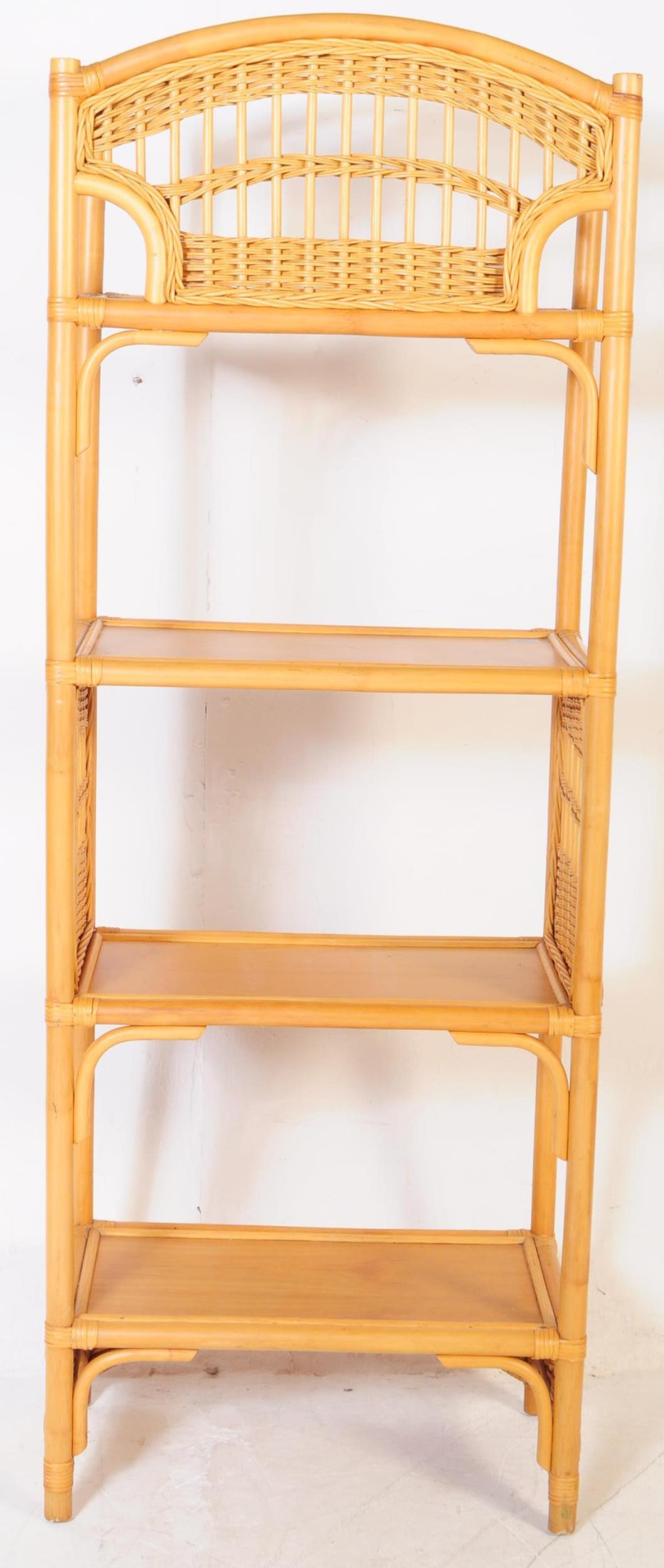 CONTEMPORARY 21ST CENTURY BAMBOO & RATTAN SHELVING UNIT - Image 11 of 12