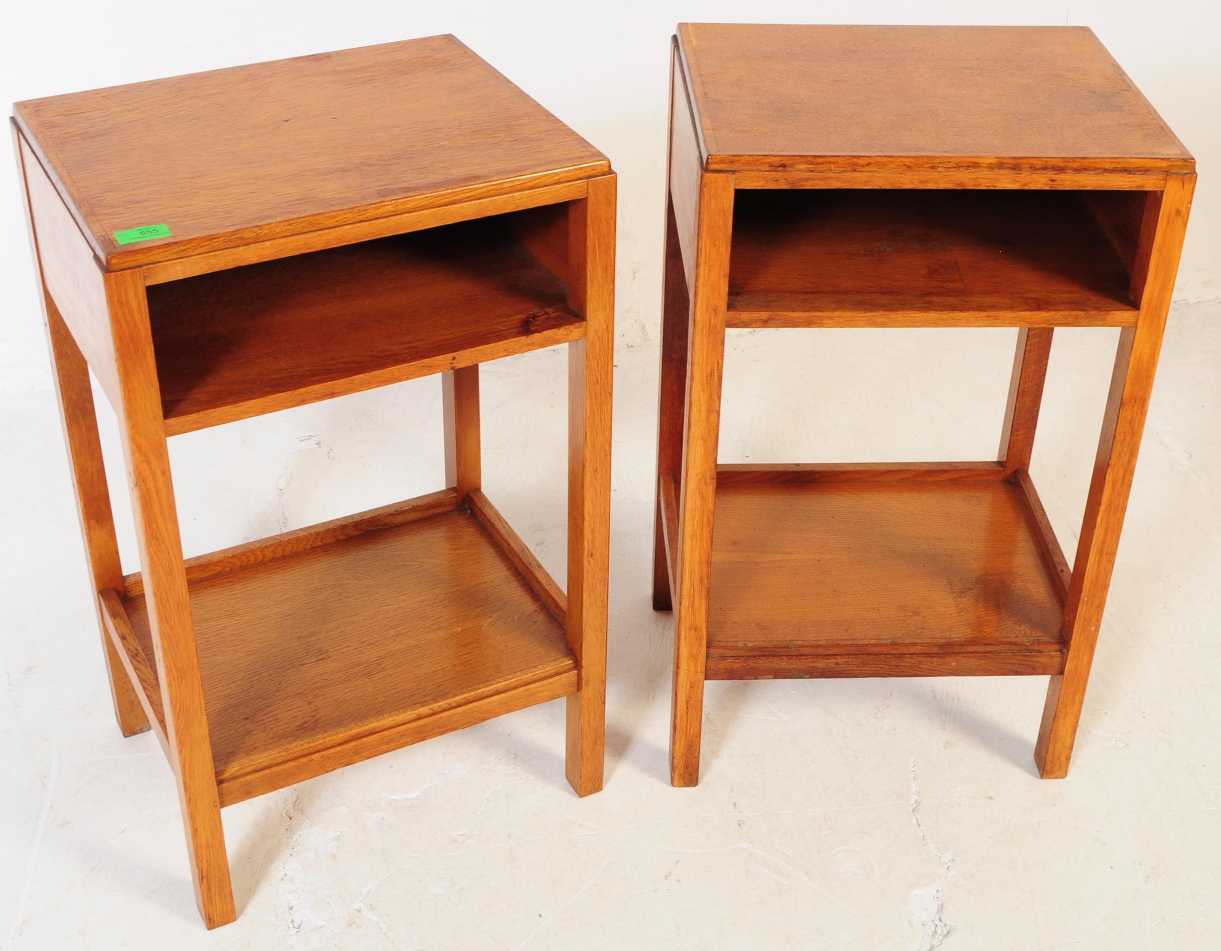 PAIR OF MID CENTURY AIR MINISTRY MANNER BEDSIDE TABLES - Image 2 of 6