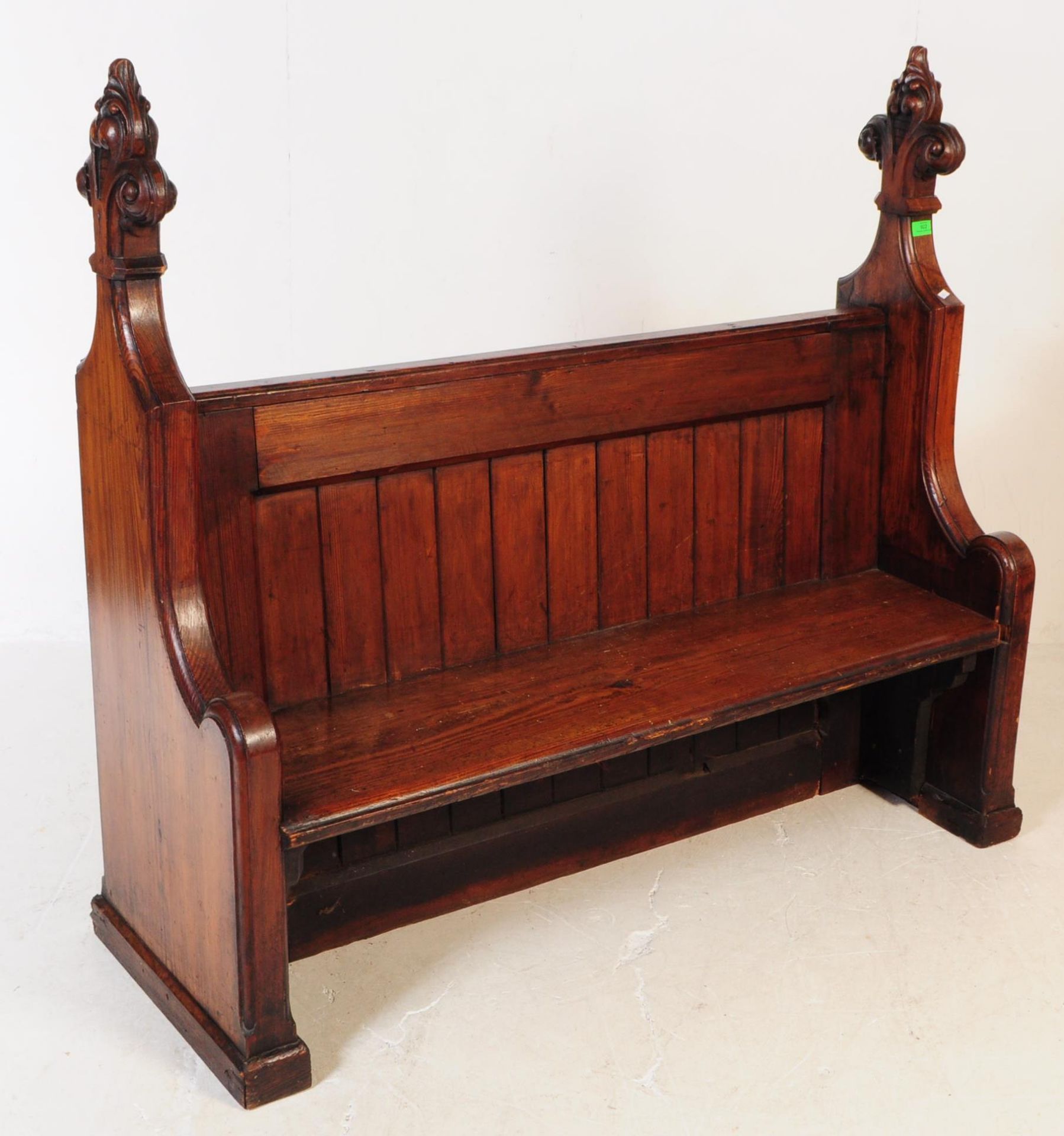 VICTORIAN 19TH CENTURY OAK ECCLESIASTICAL GOTHIC BENCH - Image 2 of 8