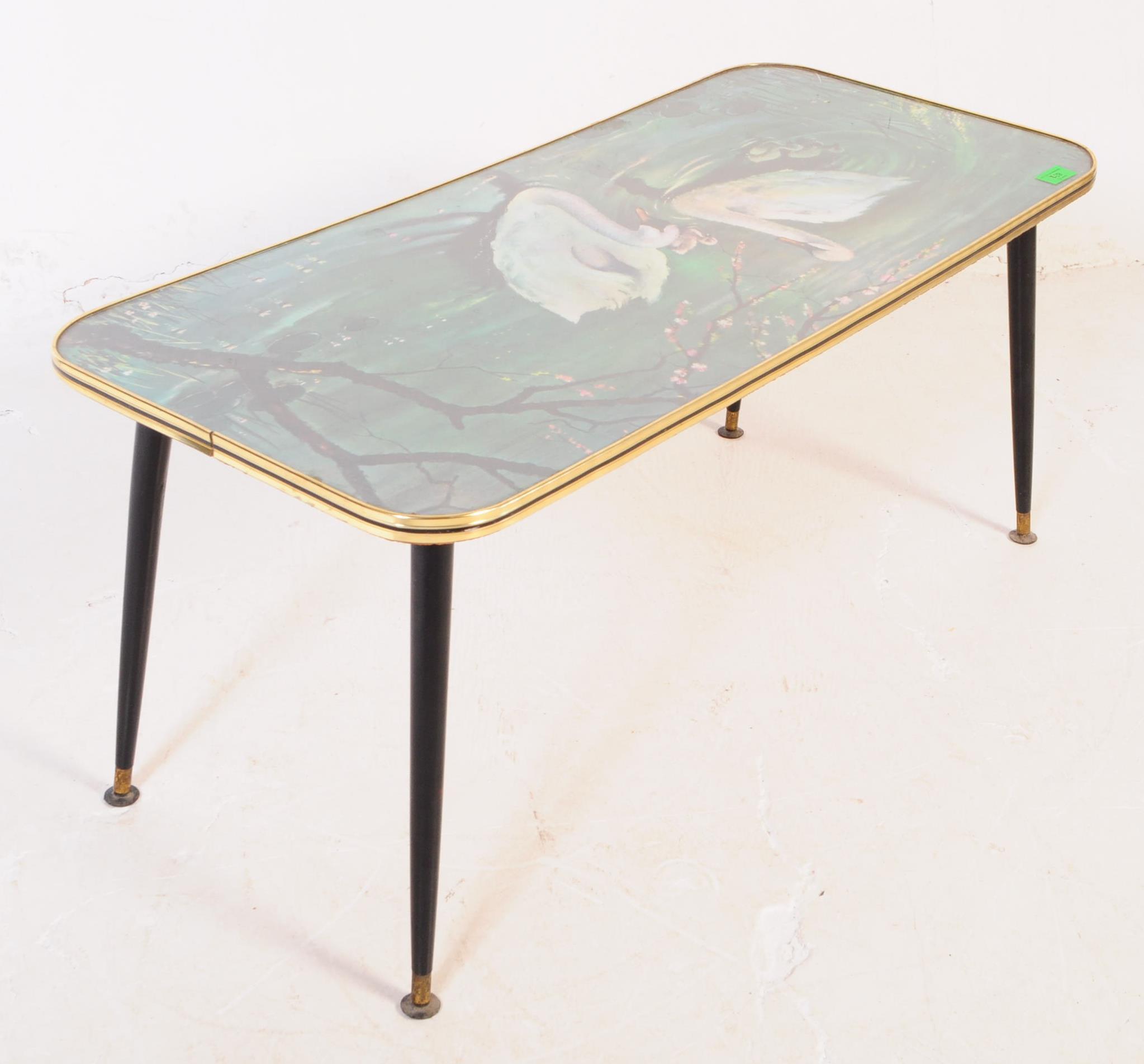 MID CENTURY 1960S SWAN COFFEE TABLE - Image 5 of 5