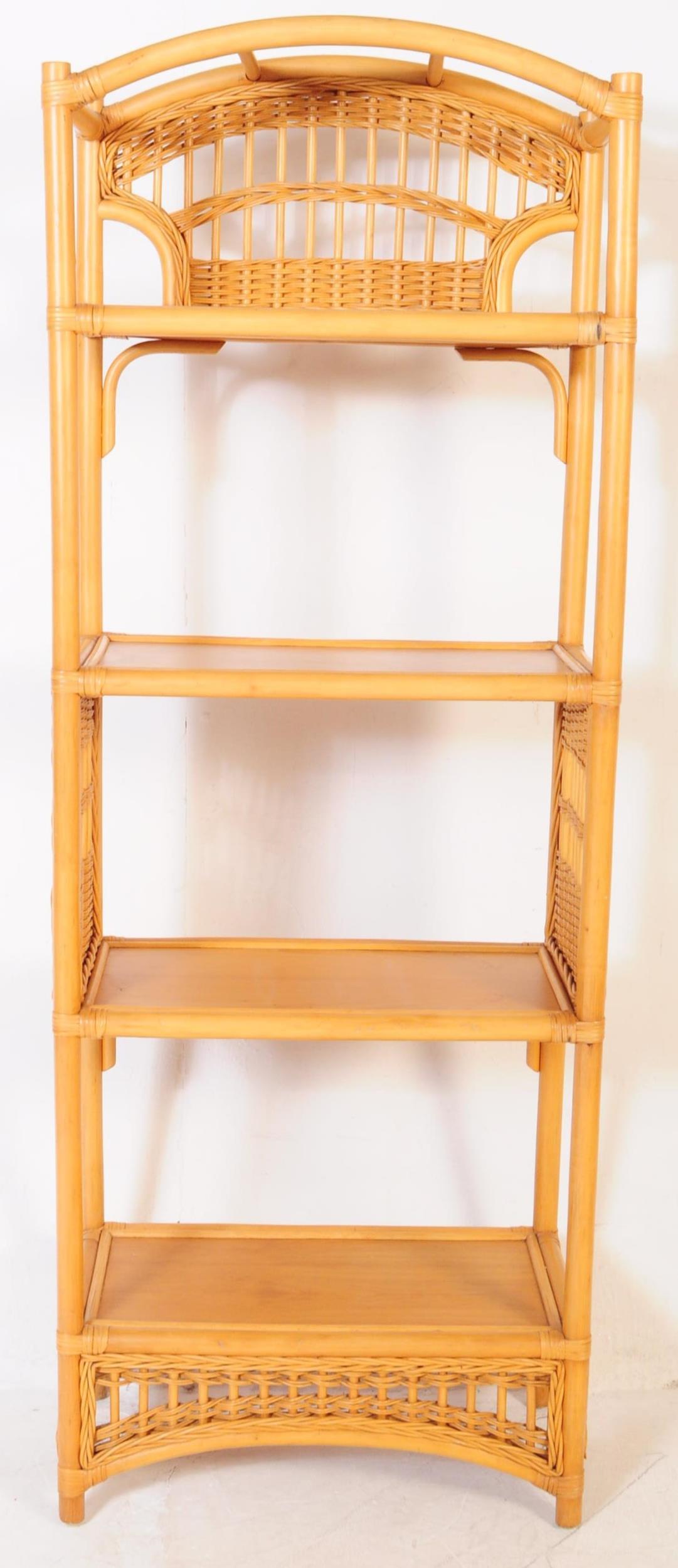 CONTEMPORARY 21ST CENTURY BAMBOO & RATTAN SHELVING UNIT - Image 4 of 12