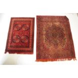 TWO LATE 20TH CENTURY PERSIAN MANNER RUGS