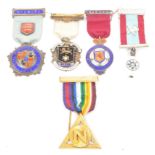 COLLECTION OF VINTAGE 20TH CENTURY SILVER MASONIC MEDALS