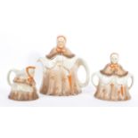 1930S TONY WOOD POTTERY LITTLE OLD LADY TEA SET