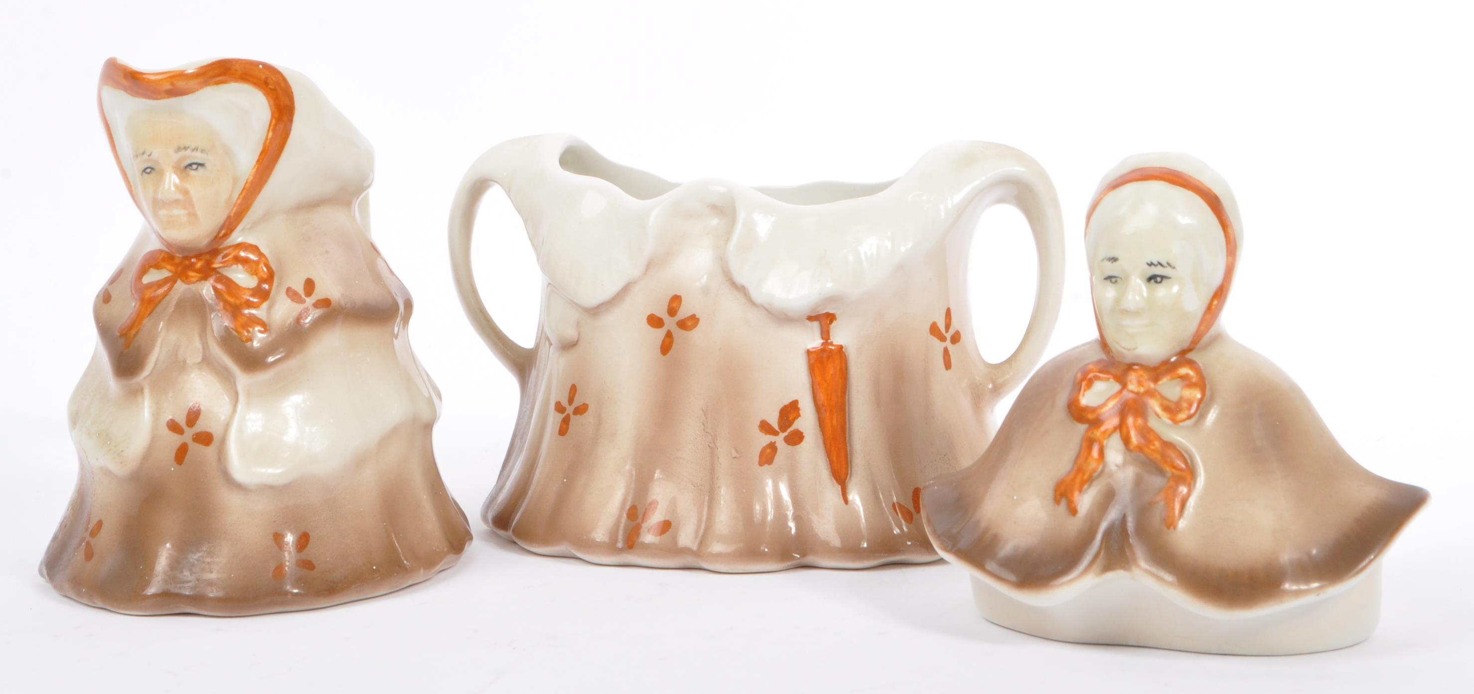 1930S TONY WOOD POTTERY LITTLE OLD LADY TEA SET - Image 7 of 8