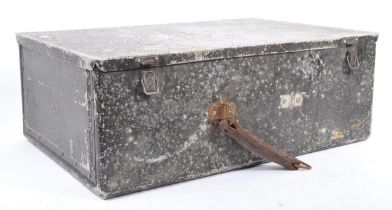 VINTAGE 1970S HEAVY DUTY ALUMINIUM STORAGE CHEST BOX TRUNK