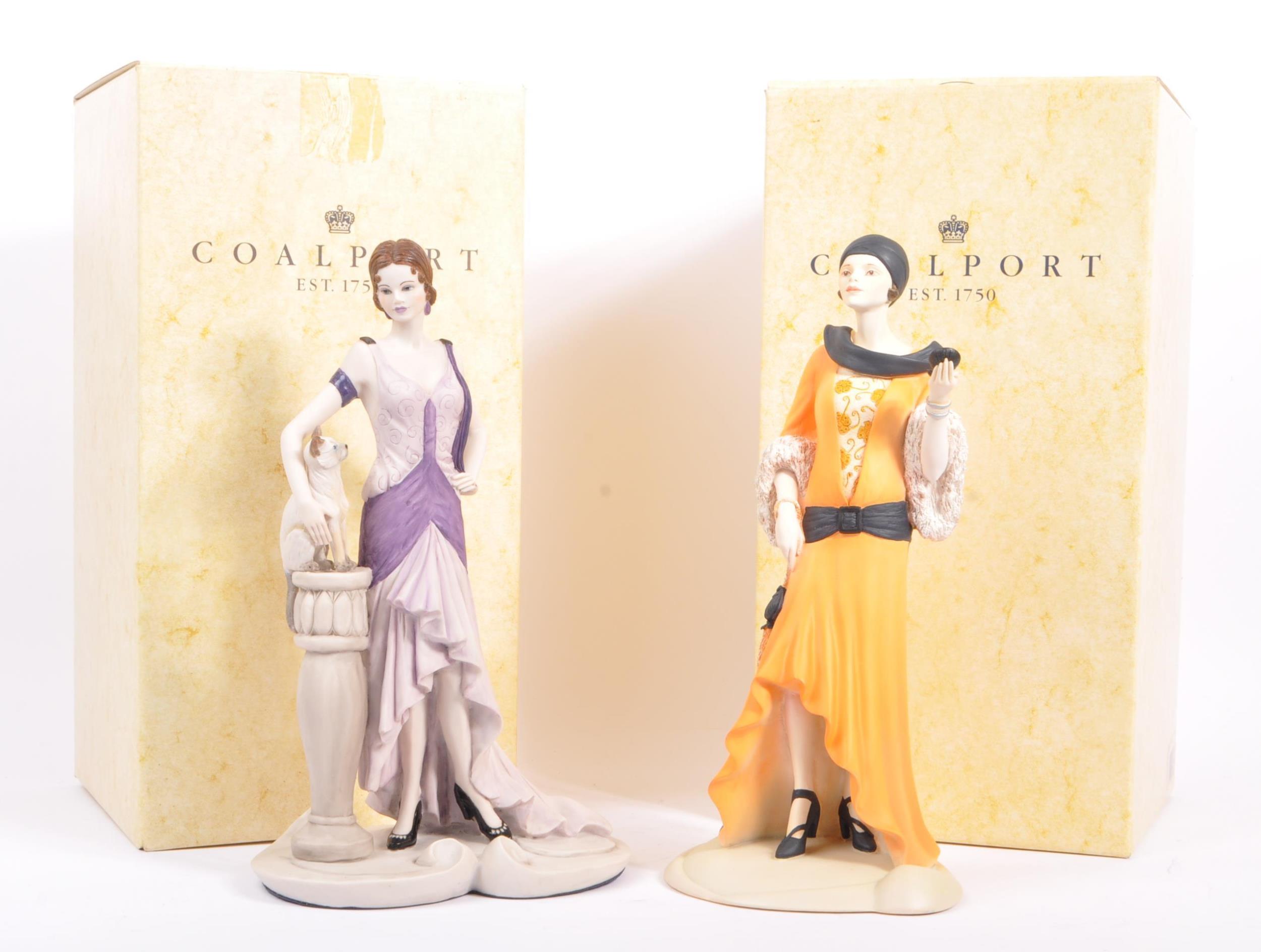 TWO COALPORT ROARING TWENTIES COLLECTION PORCELAIN FIGURINES