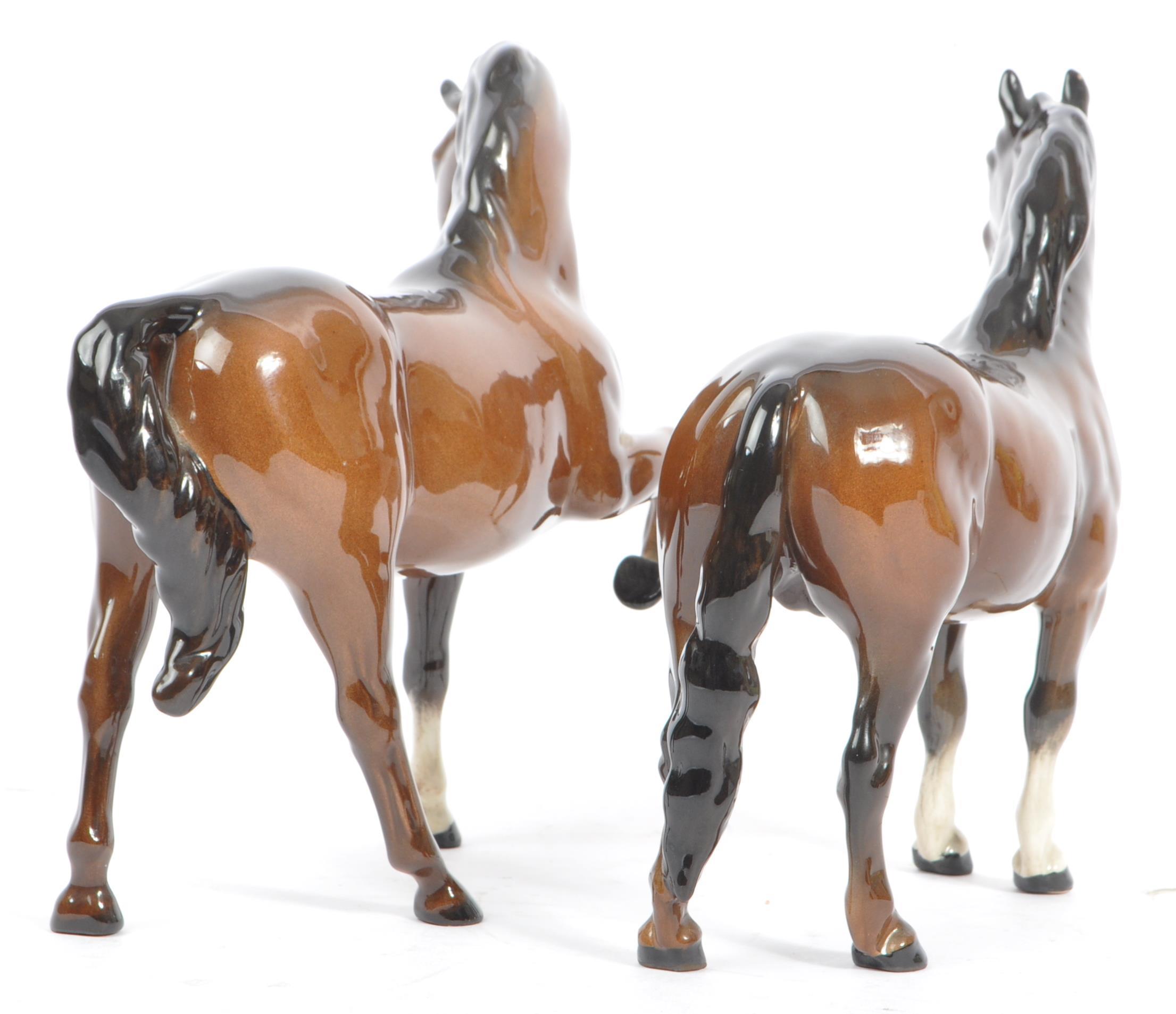 TWO BESWICK PORCELAIN VINTAGE HORSE FIGURES - Image 4 of 7