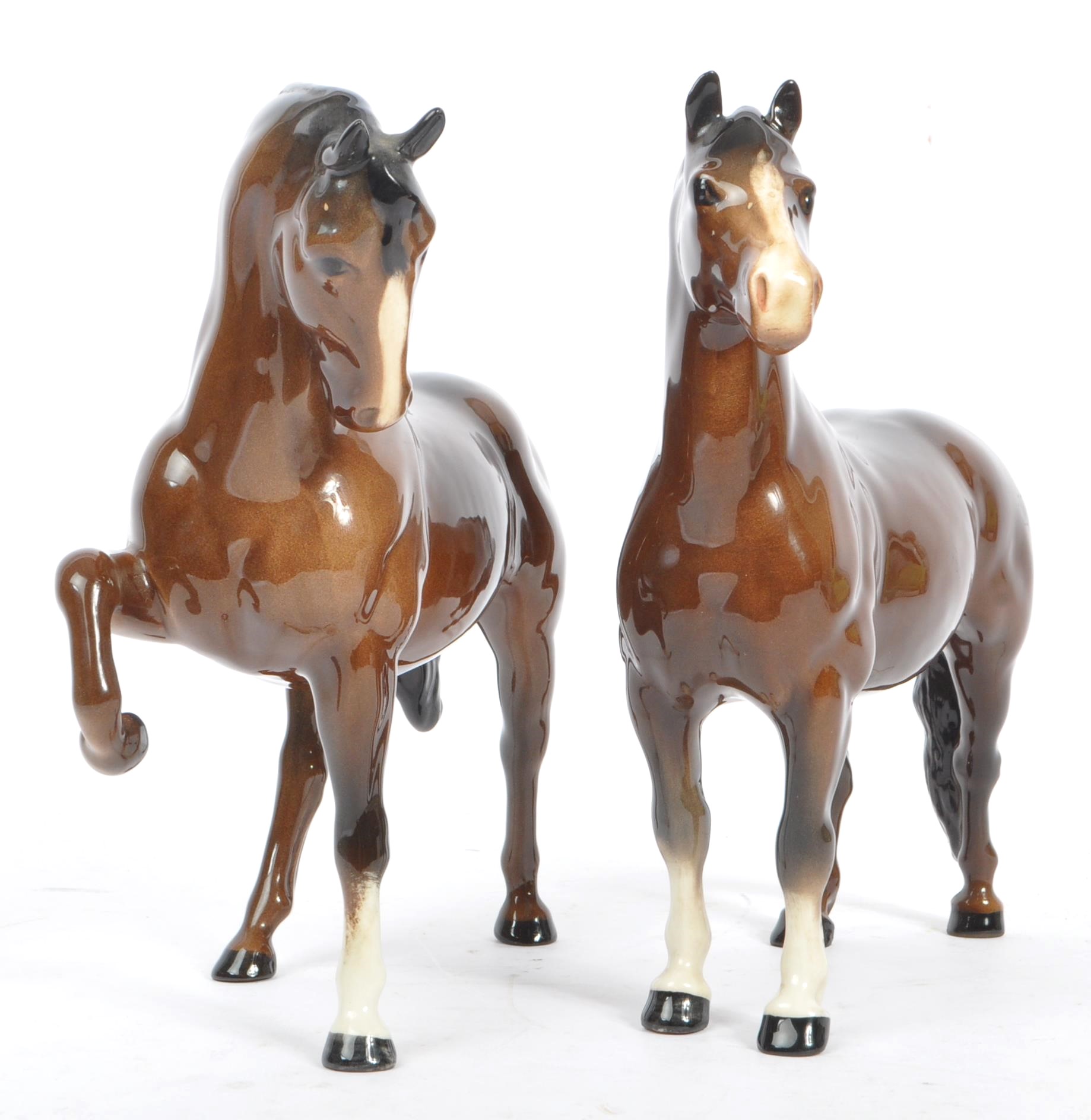 TWO BESWICK PORCELAIN VINTAGE HORSE FIGURES - Image 2 of 7