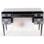 TRACEY BOYD BLACK LACQUERED DRESSING TABLE