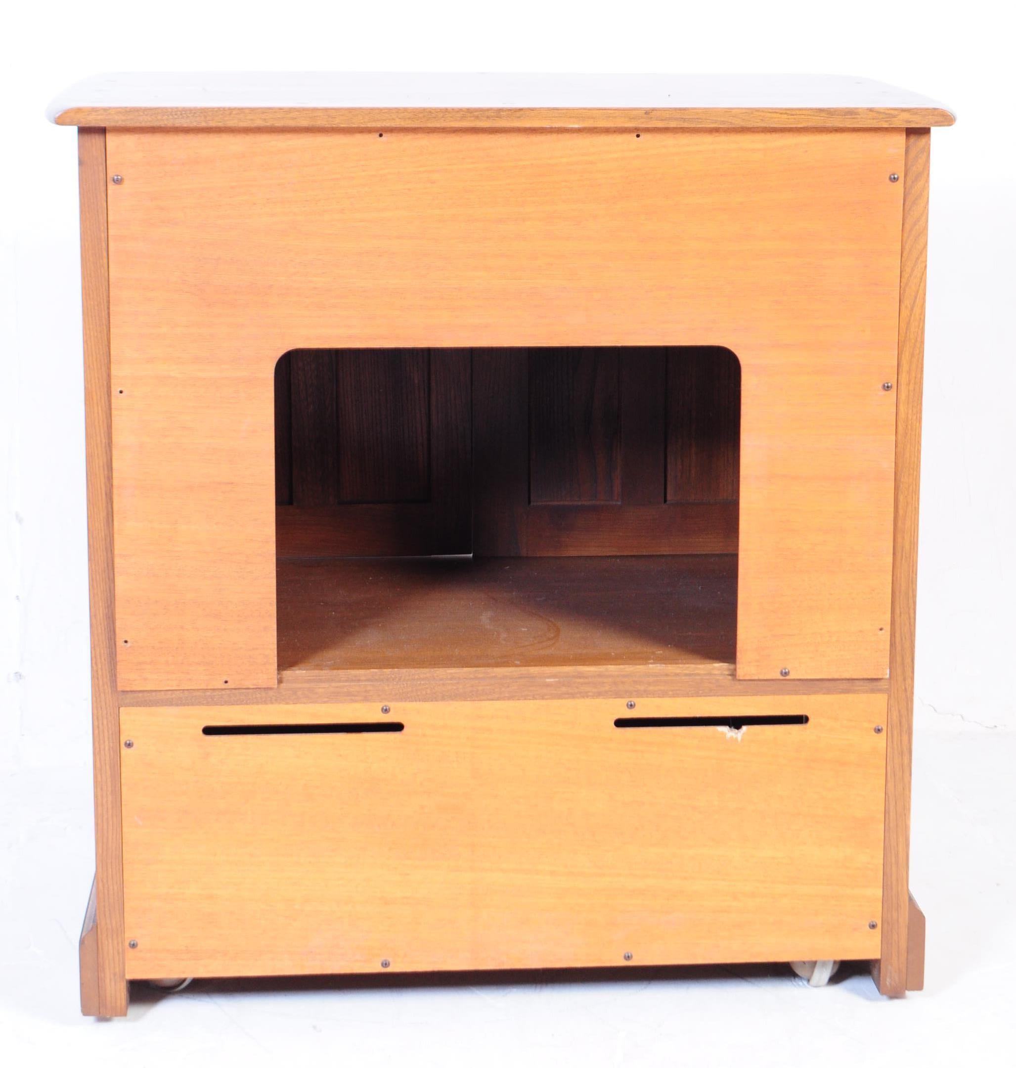 20TH CENTURY ERCOL GOLDEN DAWN ELM TV DRINKS CABINET - Image 6 of 6