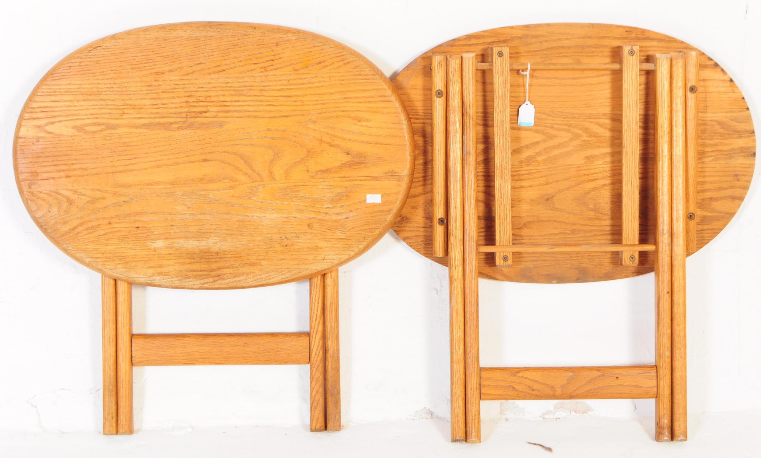 TWO MATCHING MID 20TH CENTURY ELM WOOD OCCASIONAL TABLES - Image 4 of 4