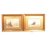 TWO 19TH MARITIME SAILING BOAT SCENES BY WG WHITTINGTON
