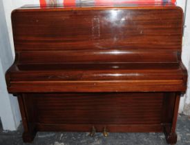 ART DECO 1940S POWELL & SON MAHOGANY UPRIGHT PIANO