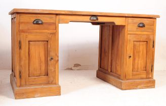 20TH CENTURY TEAK PEDESTAL DESK