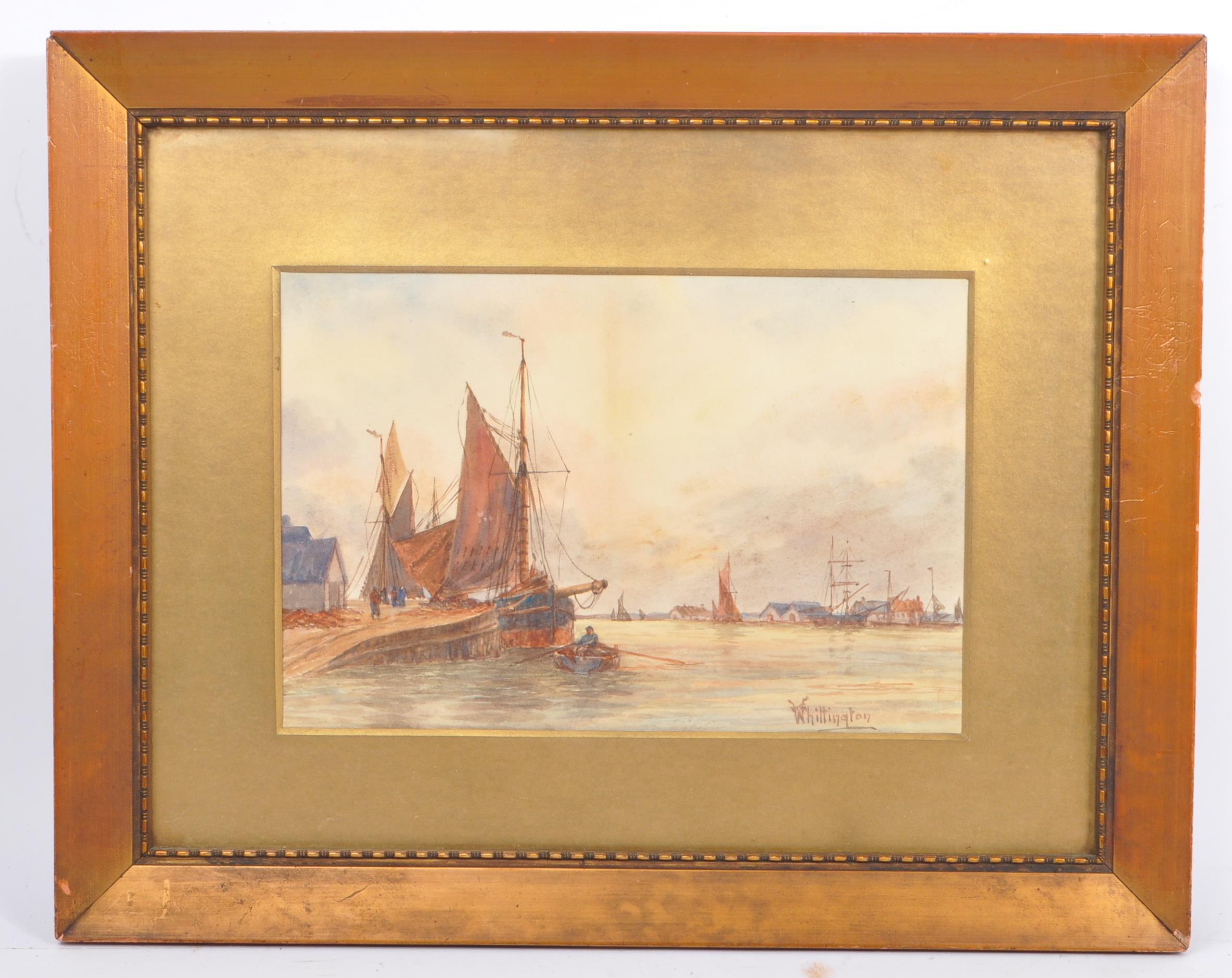 TWO 19TH MARITIME SAILING BOAT SCENES BY WG WHITTINGTON - Image 2 of 7