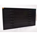 LARGE CONTEMPORARY BLACK PAINTED METAL FILING CABINET CHEST