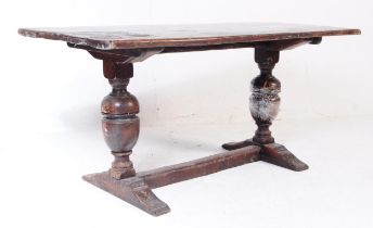 19TH CENTURY PERIOD OAK REFECTORY TABLE IN 17TH CENTURY STYLE