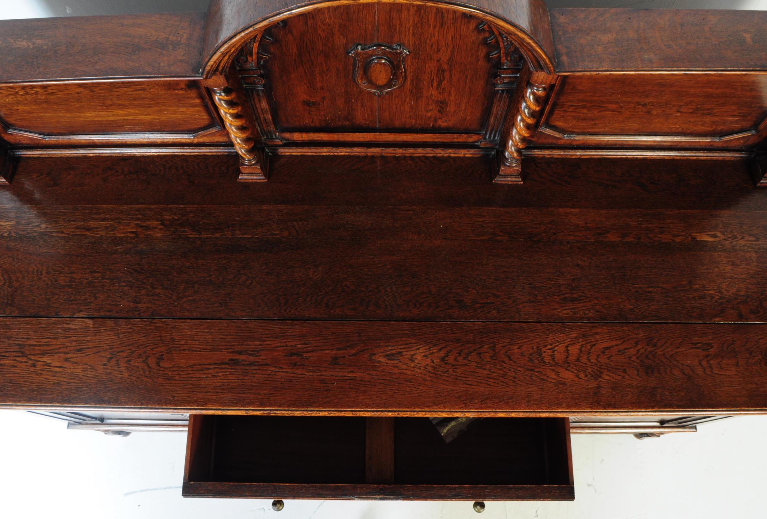 JACOBEAN REVIVAL IPSWICH OAK BUFFET SIDEBOARD - Image 3 of 12