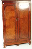 EDWARDIAN WALNUT DOUBLE WARDROBE